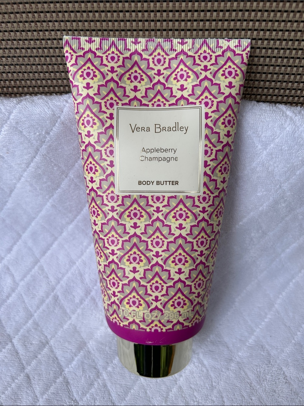 Vera Bradley Appleberry Champagne Body Butter - Pink & Cream Pattern